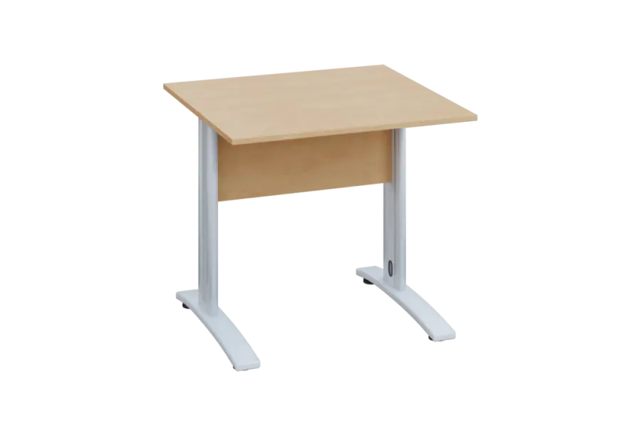 EPK 18 - 8  stůl kancelářský, kovová podnož bílá, deska 18 mm, široký 800 mm, bříza irská